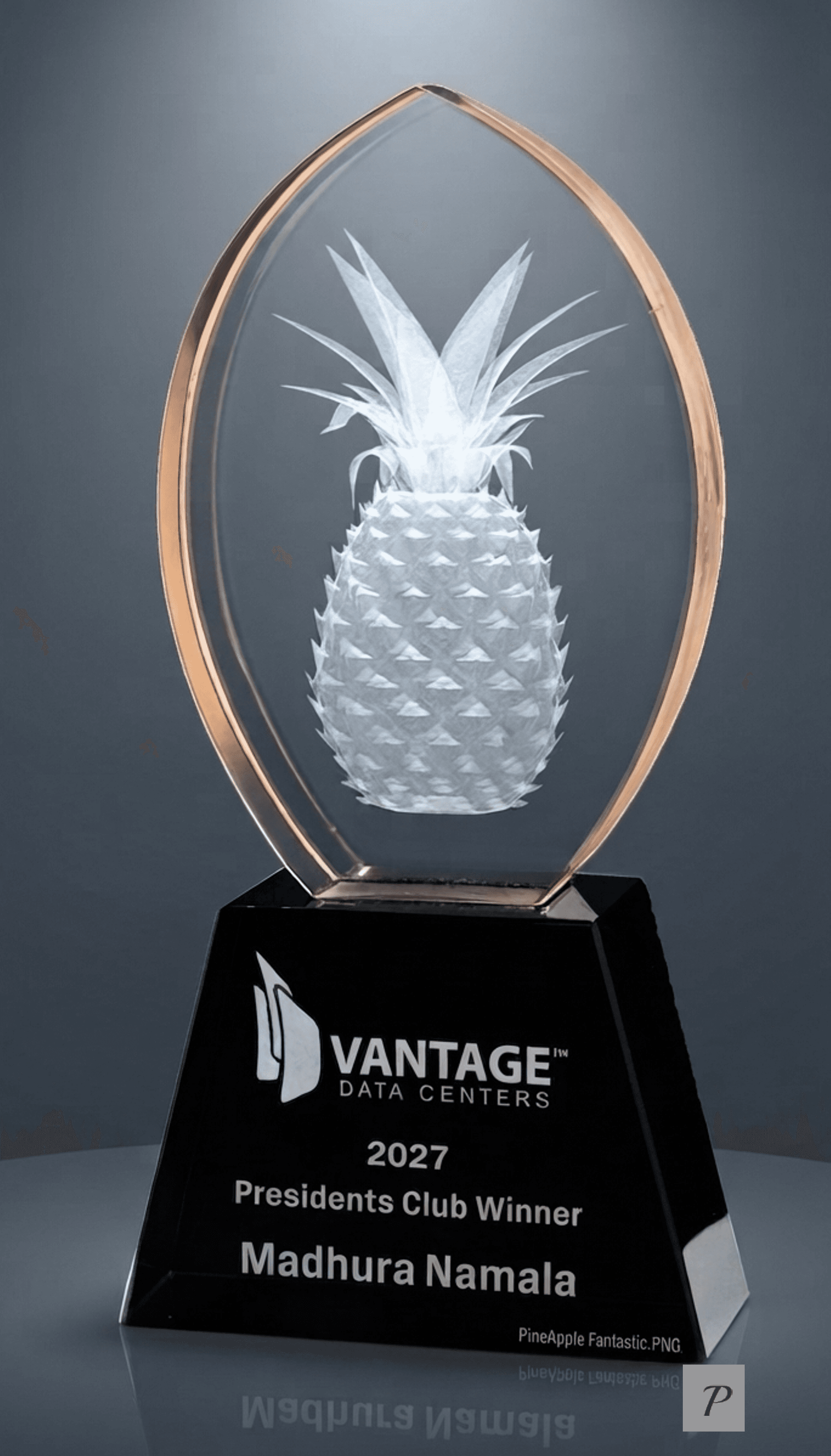3D Crystal crystal award 12