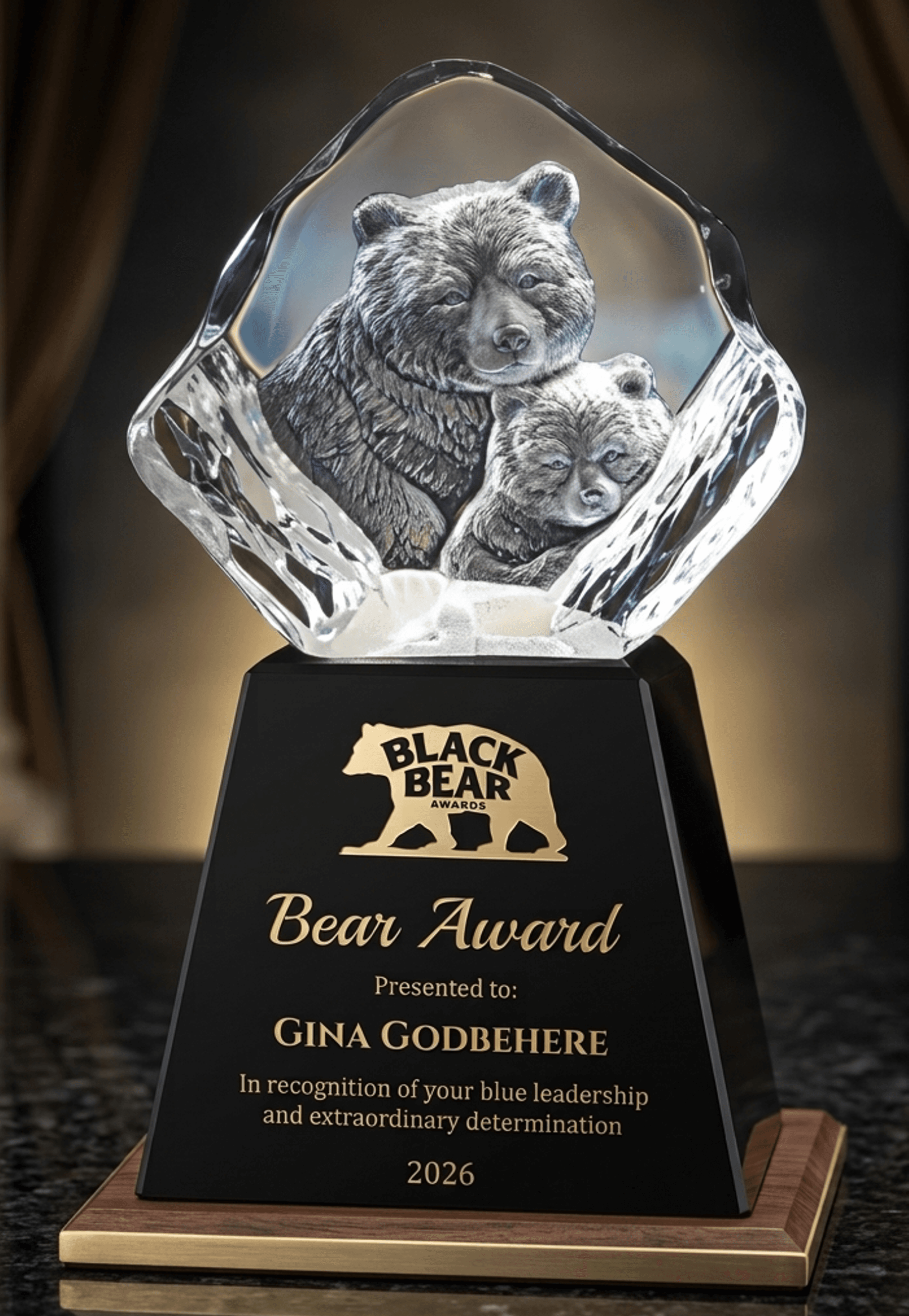 President & Executive crystal award 6