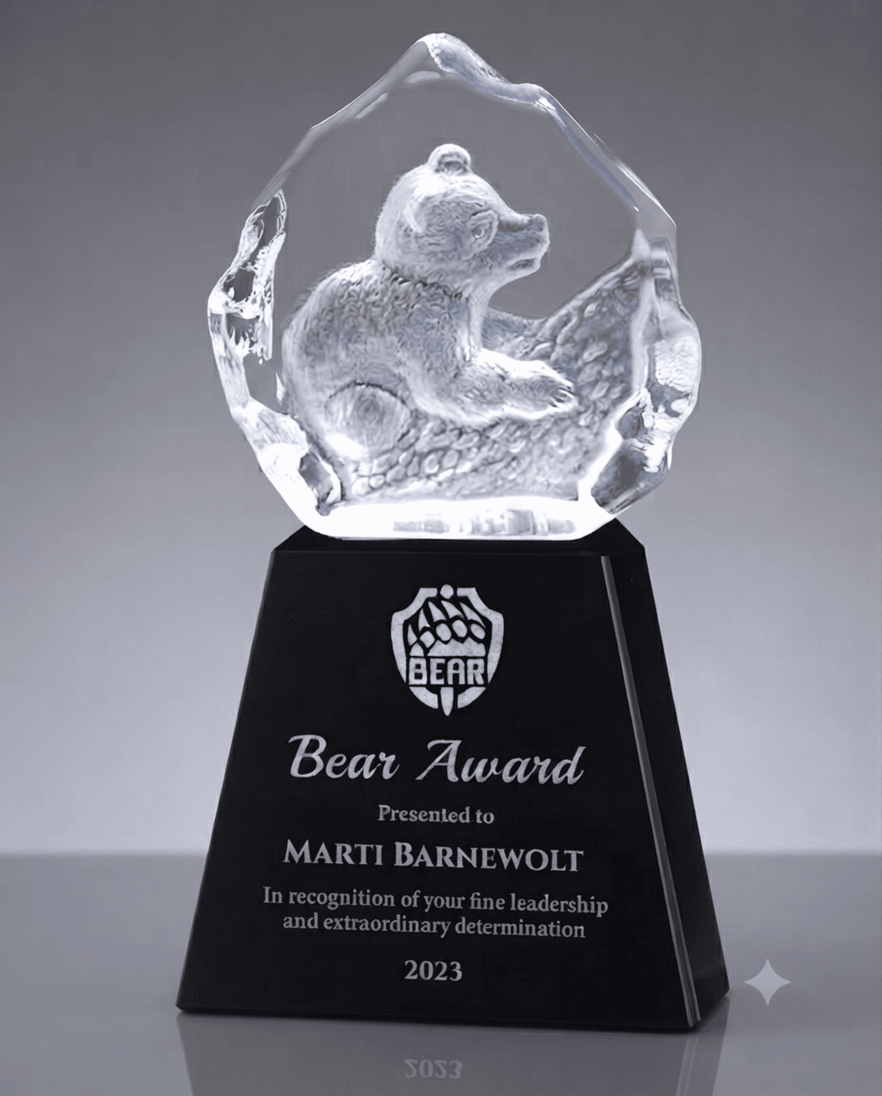 Animal crystal award 9
