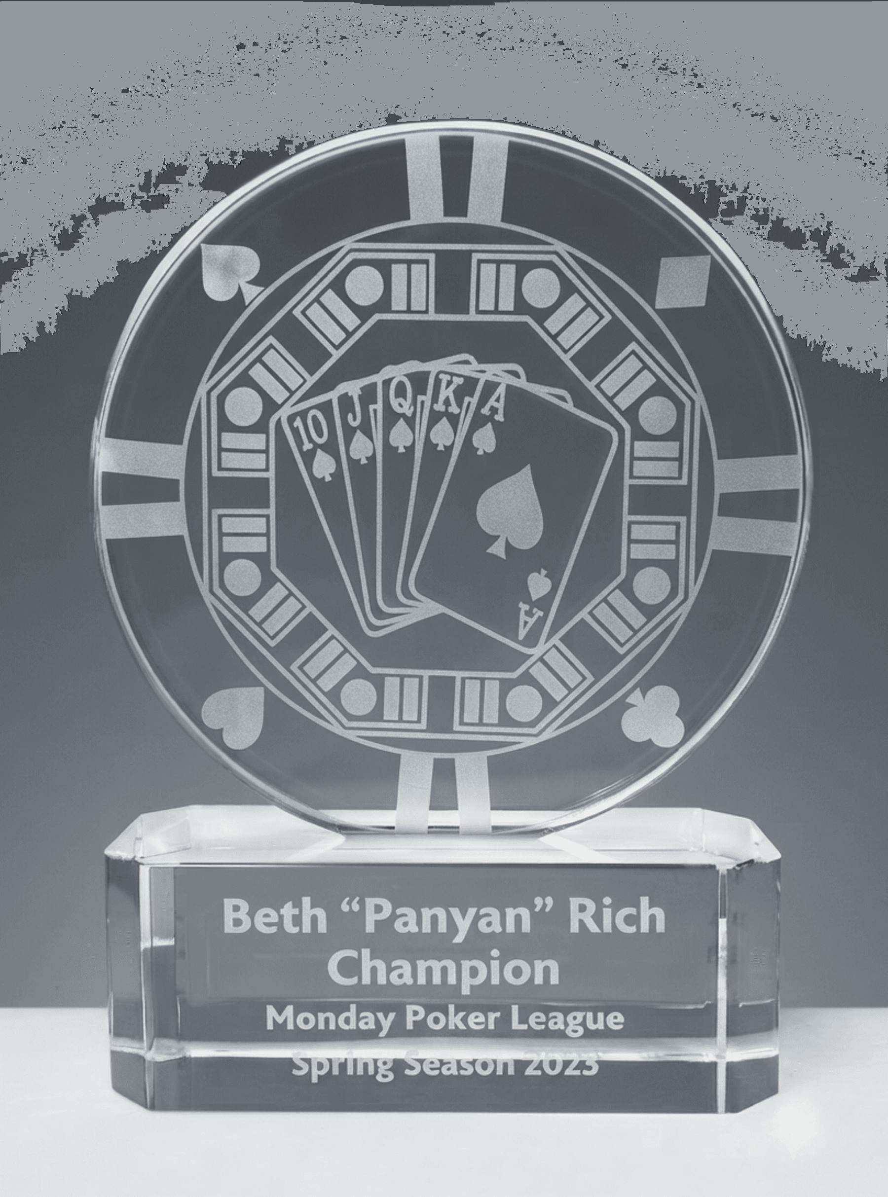 Casino crystal award 10