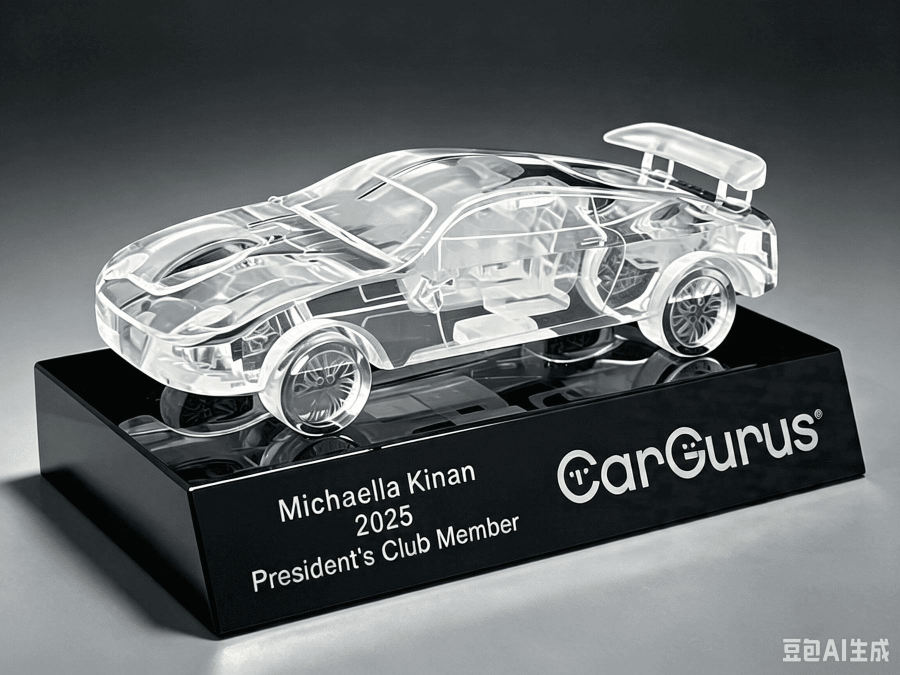 Custom Cut crystal award 9