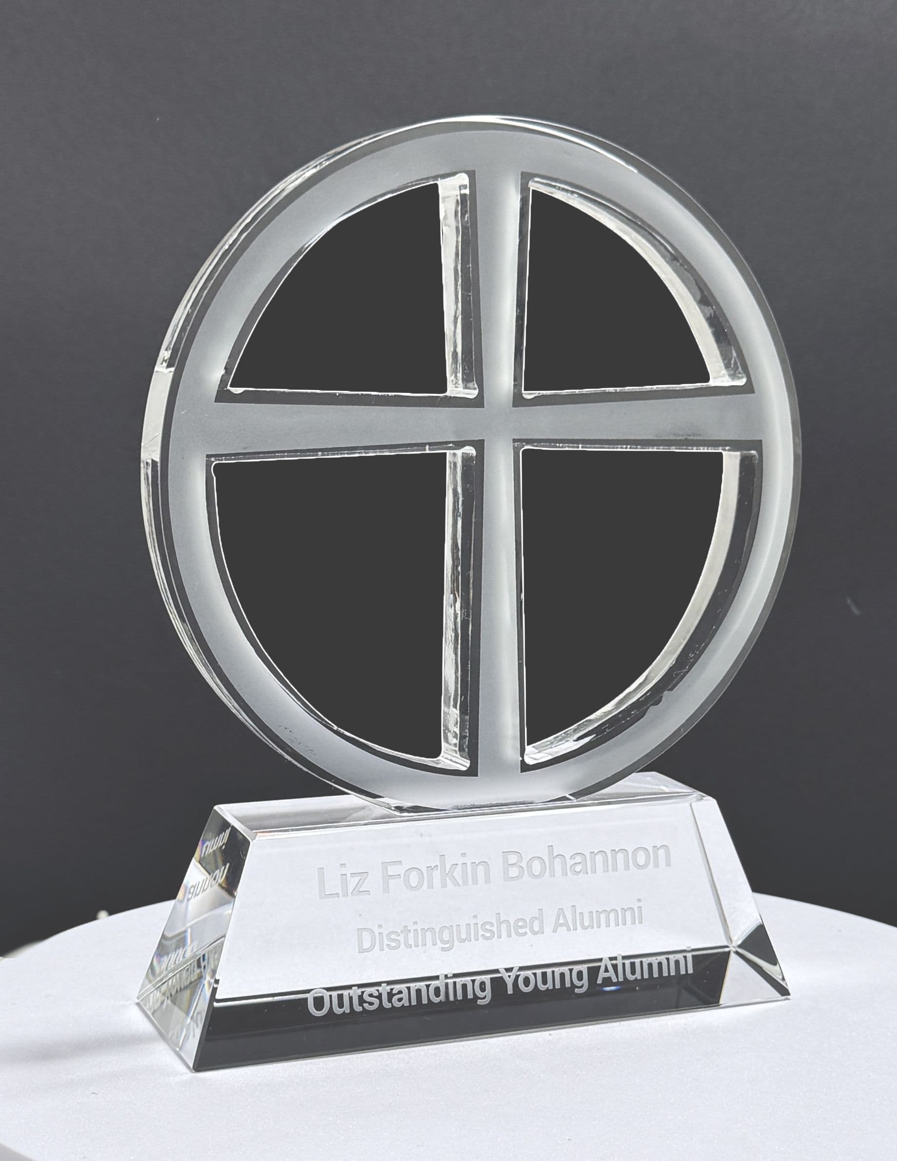 Custom Cut crystal award 15