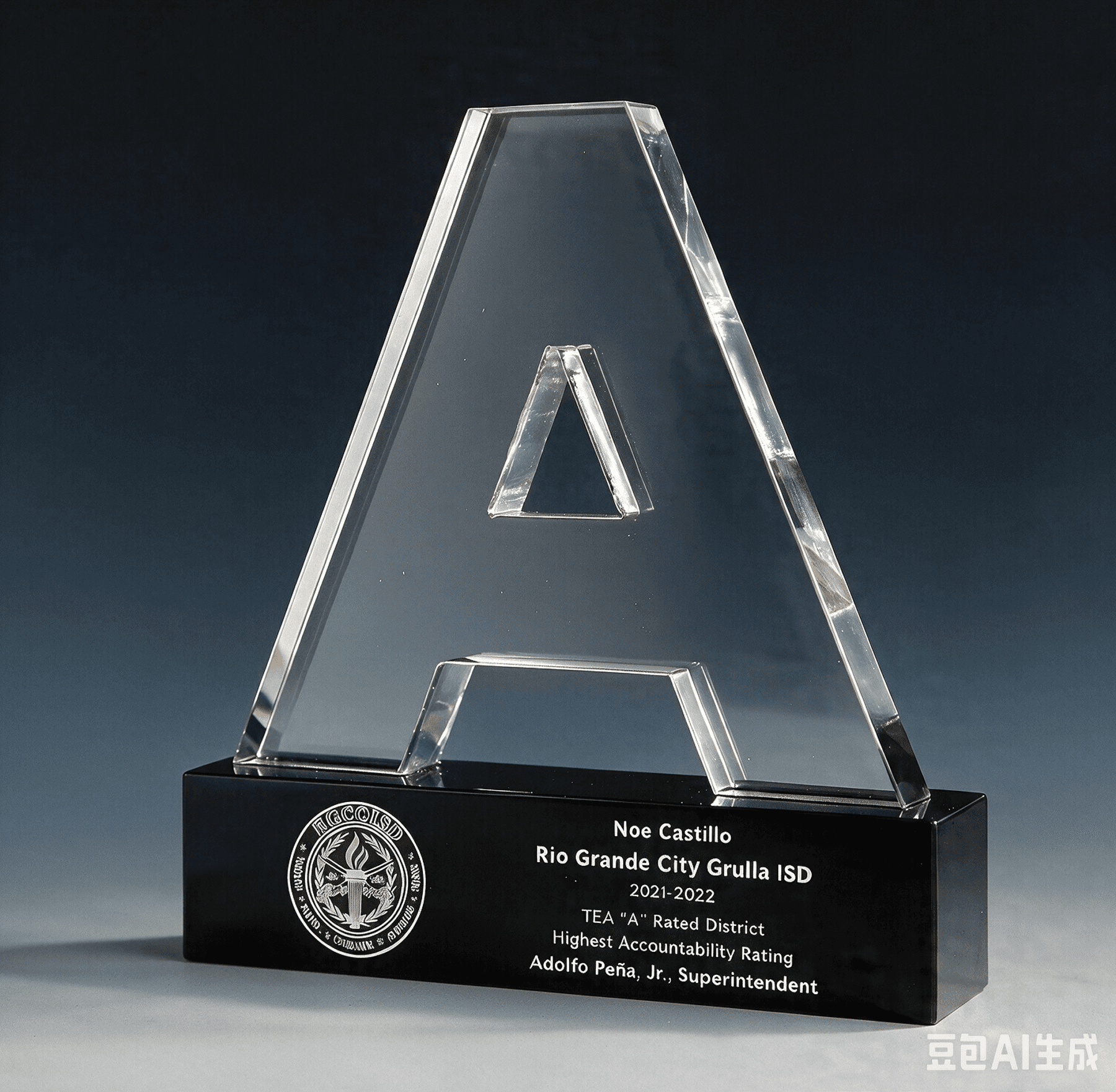 Custom Cut crystal award 23