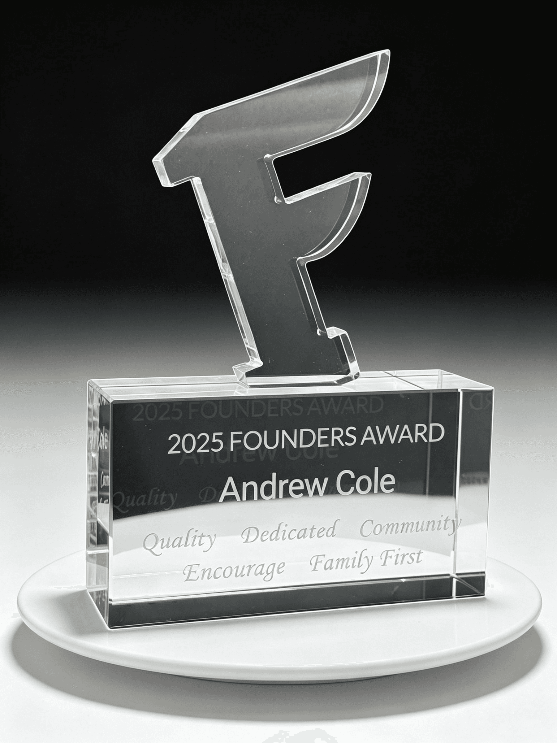 Custom Cut crystal award 29