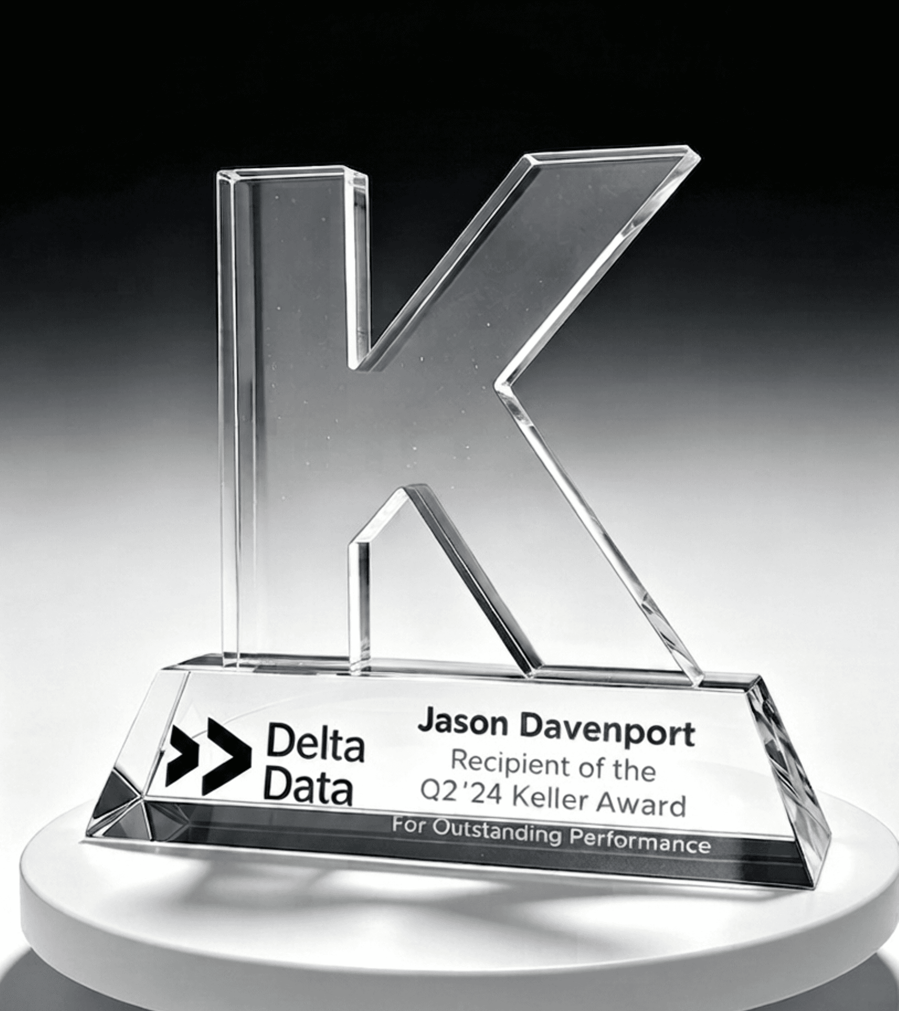 Custom Cut crystal award 34