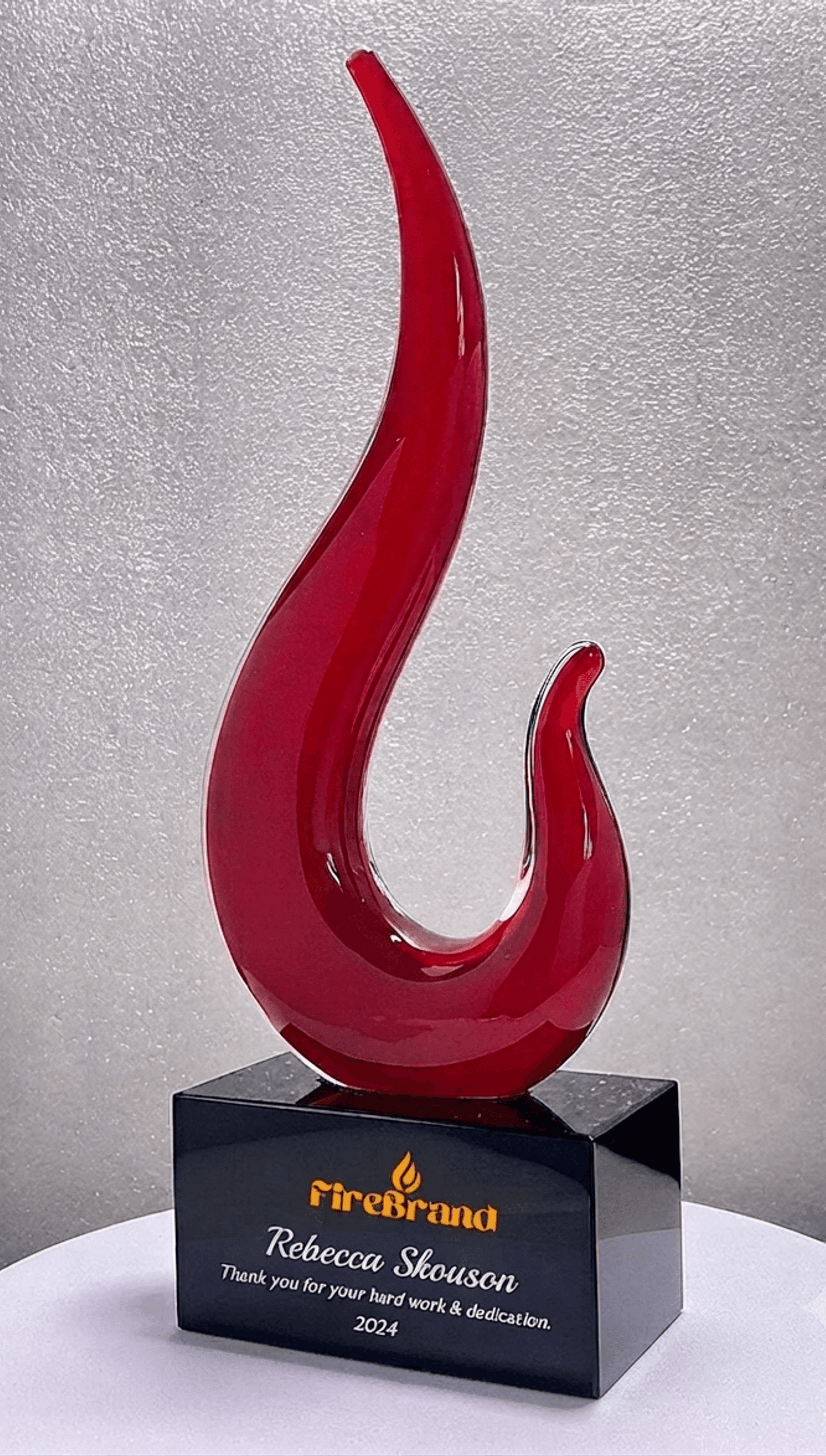 HandBlown Art crystal award 9
