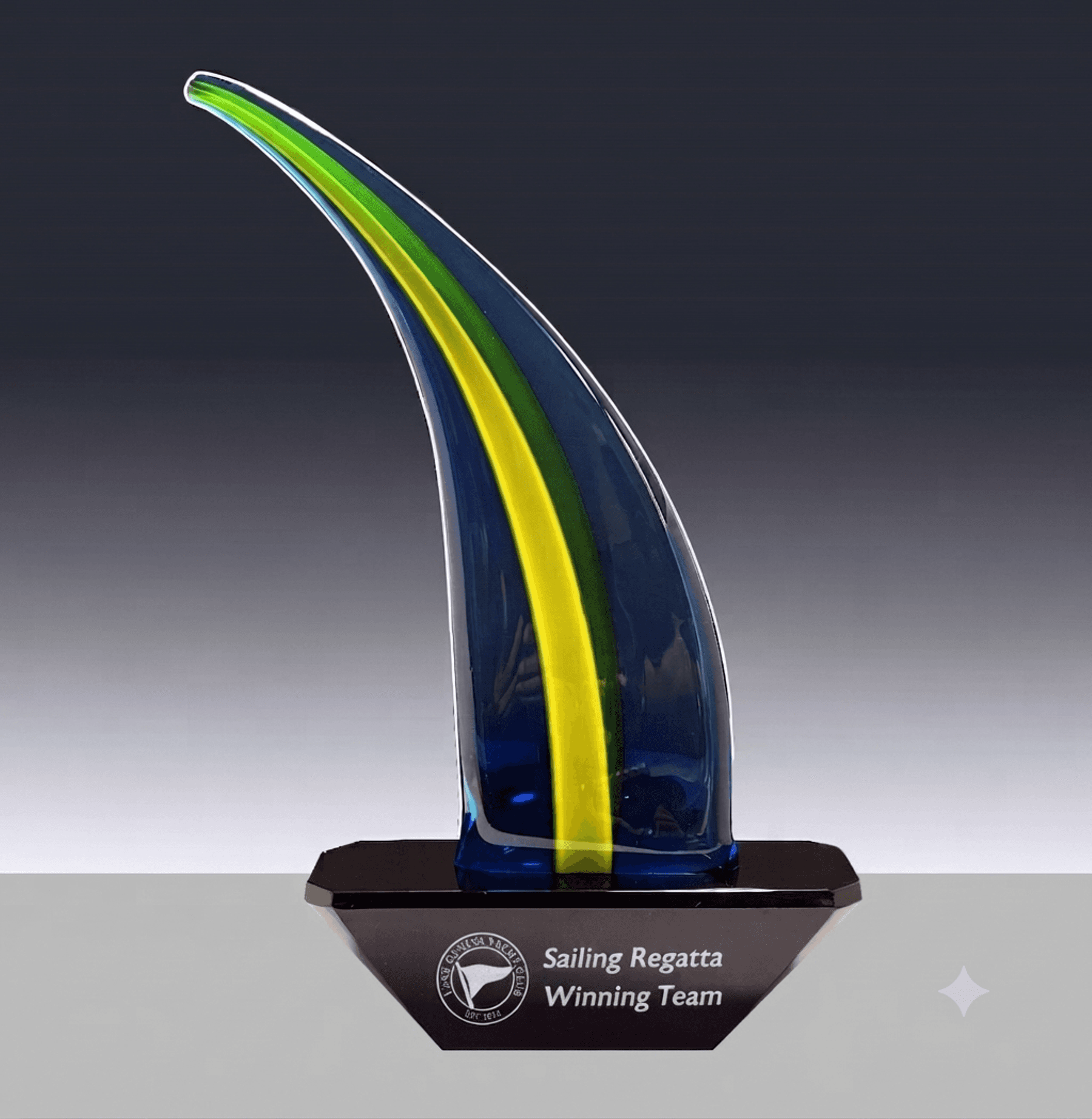 HandBlown Art crystal award 12