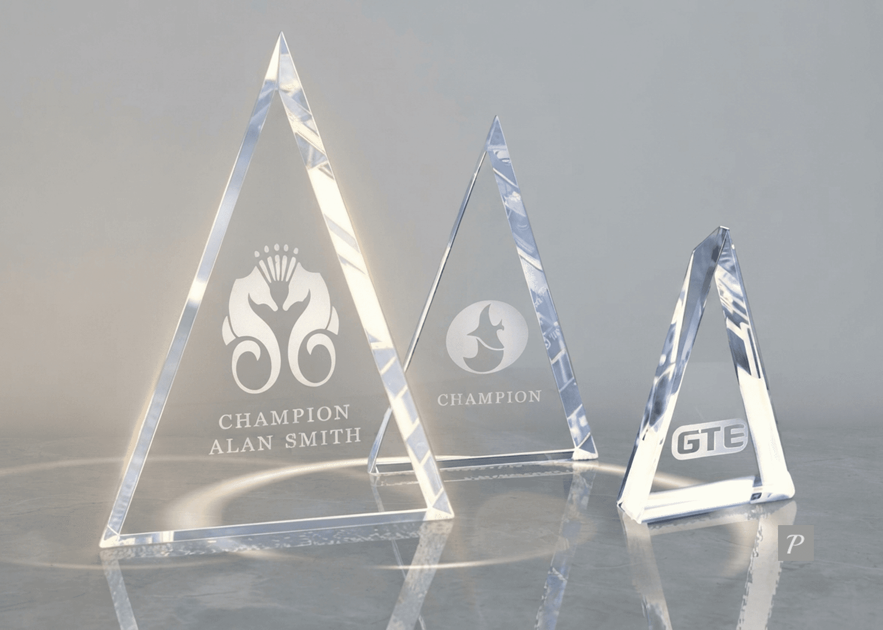 Obelisk & Pyramid crystal award 16