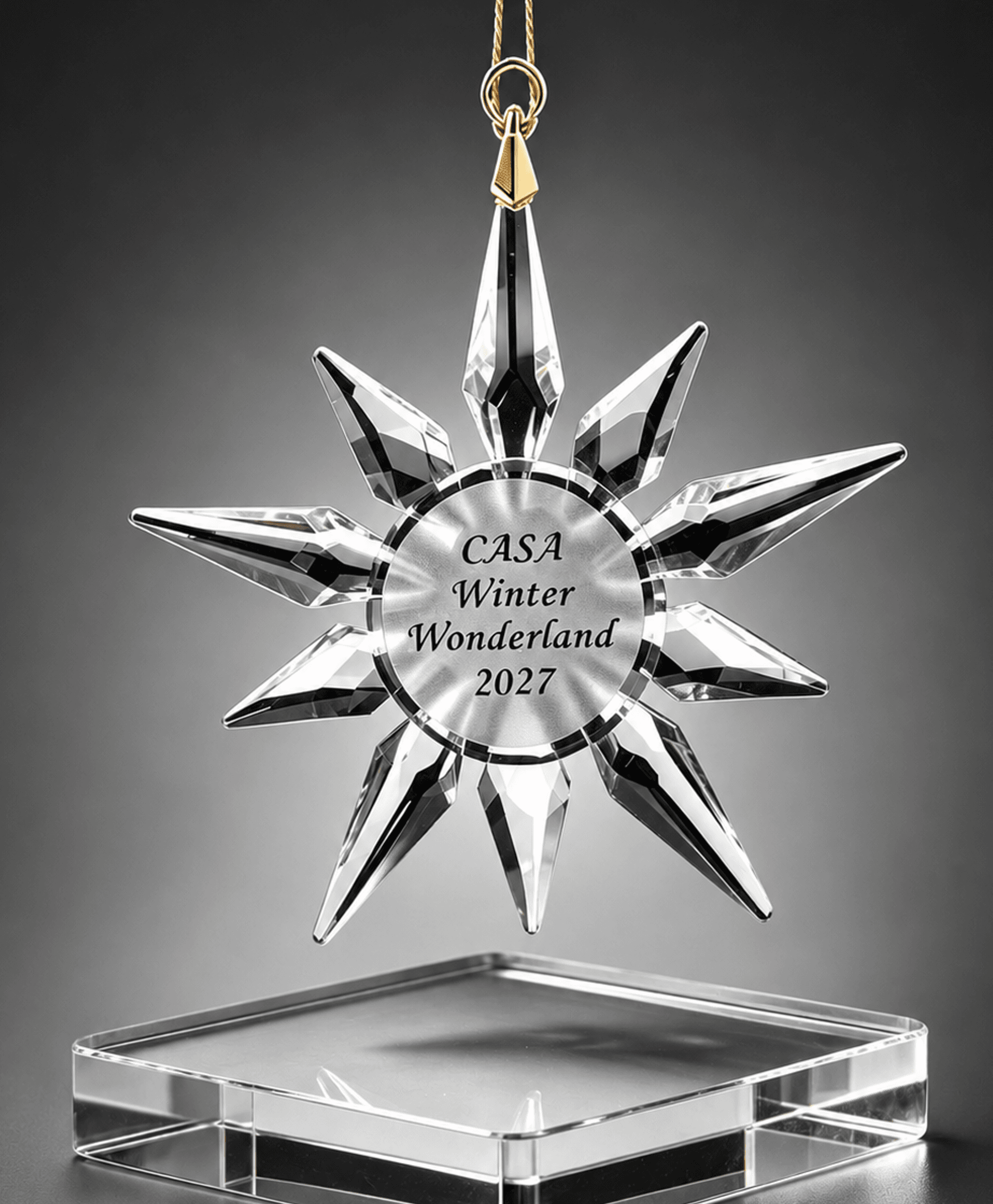 Fruit & Ornament crystal award 30