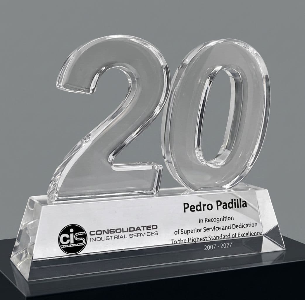 Service Awards crystal award 9