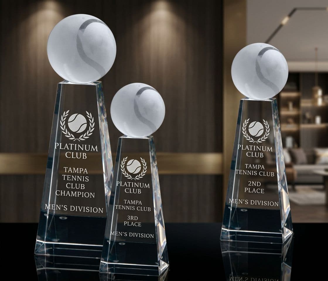 Sports crystal award 21