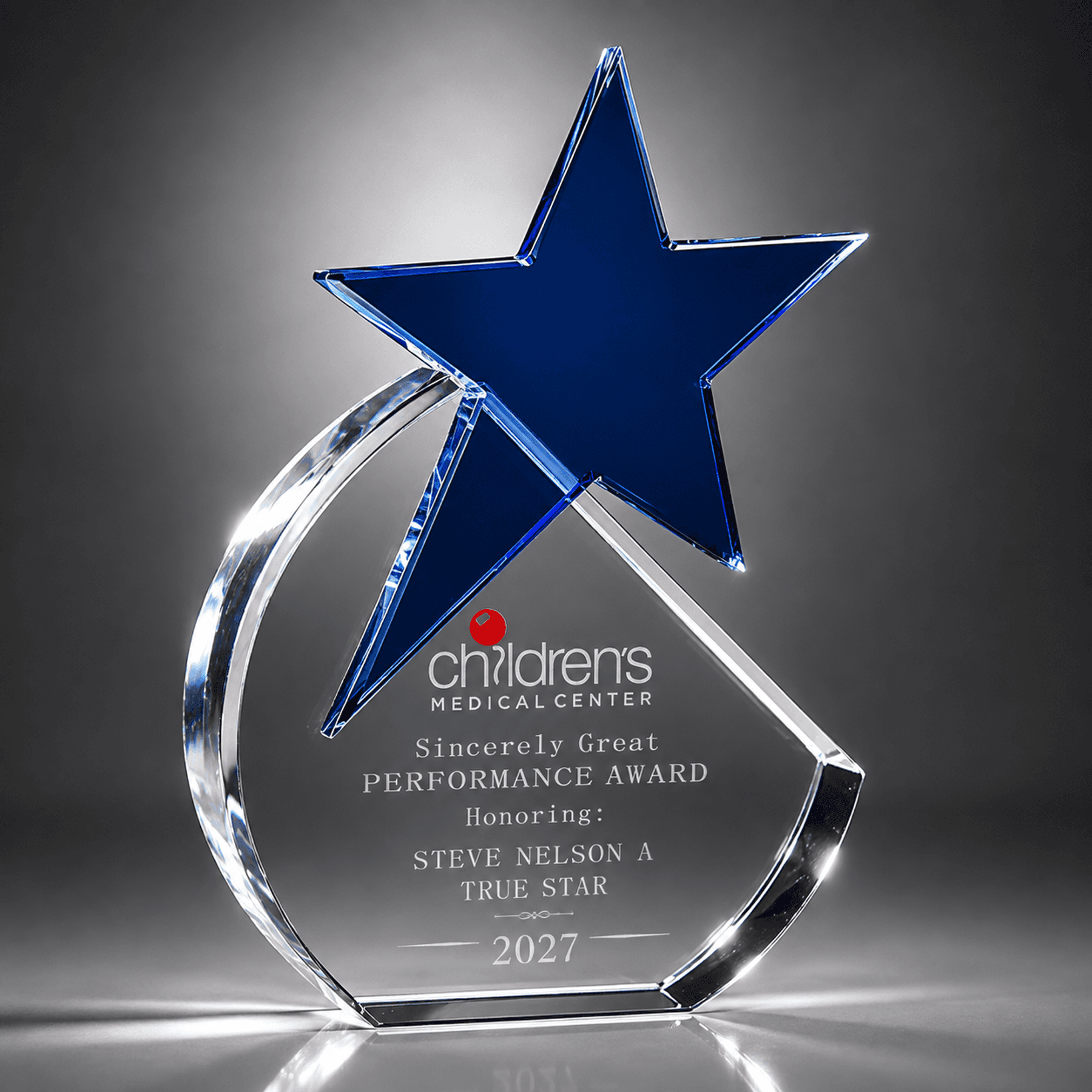 Stars · Hearts crystal award 16