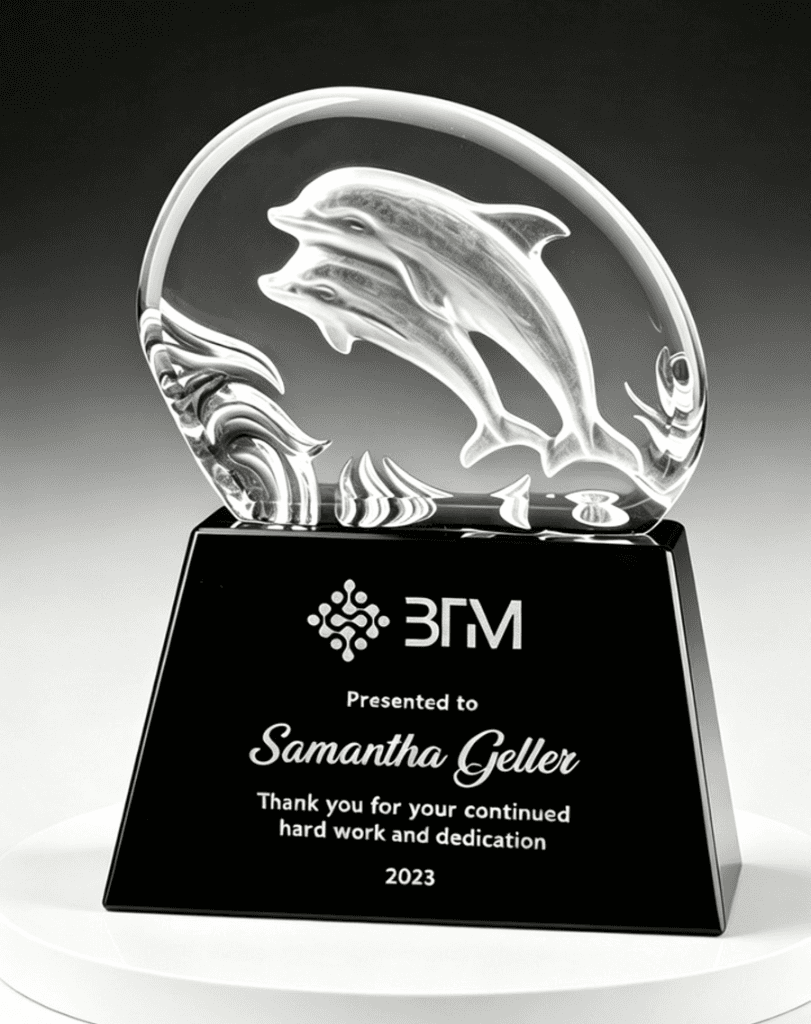 Animal crystal award 8