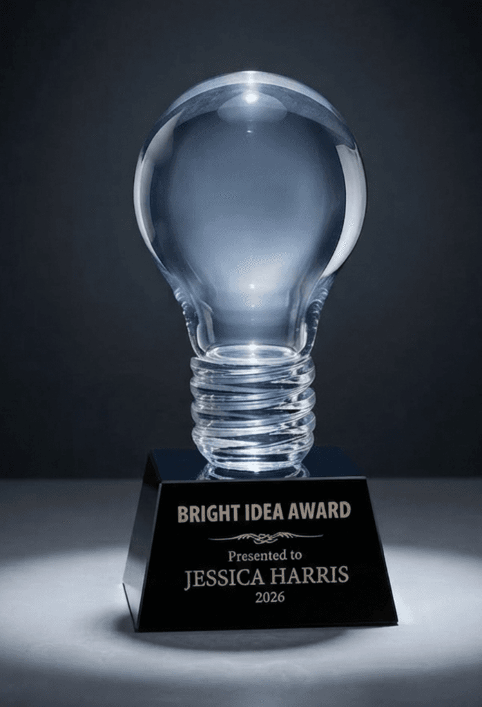 Custom Cut crystal award 31