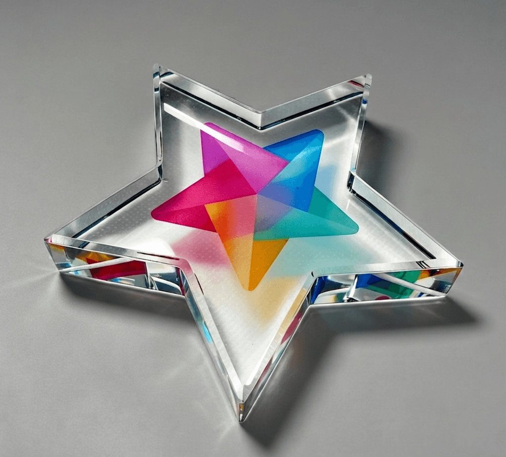 Custom Cut crystal award 40
