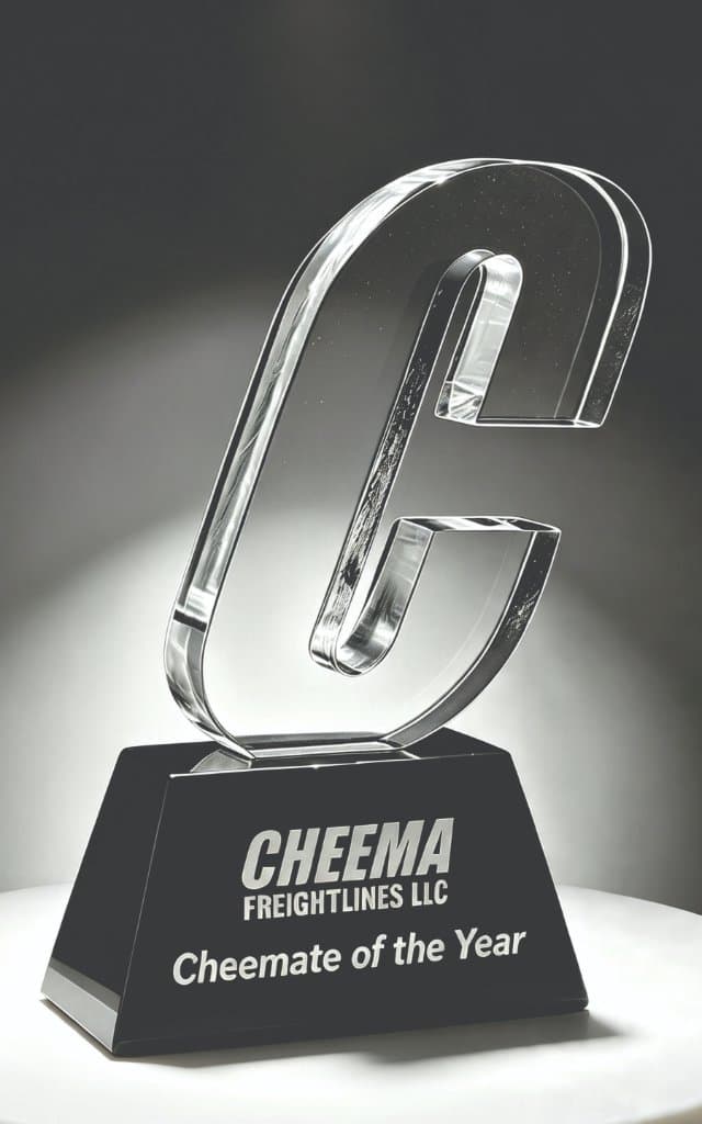 Custom Cut crystal award 9