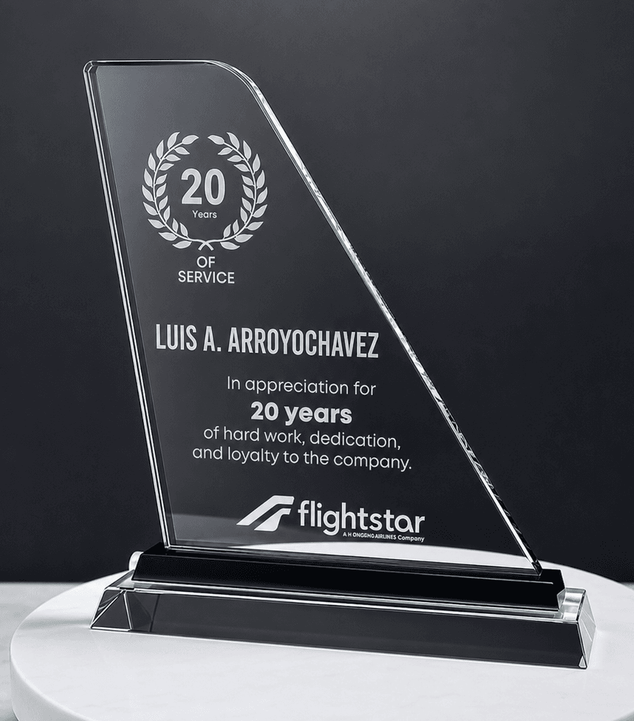 Custom Cut crystal award 6