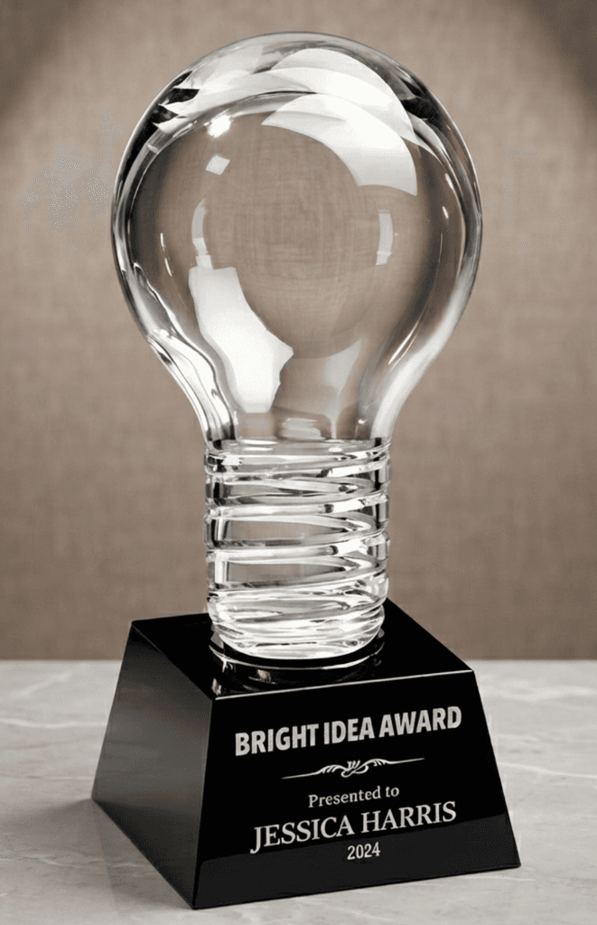 Custom Cut crystal award 32