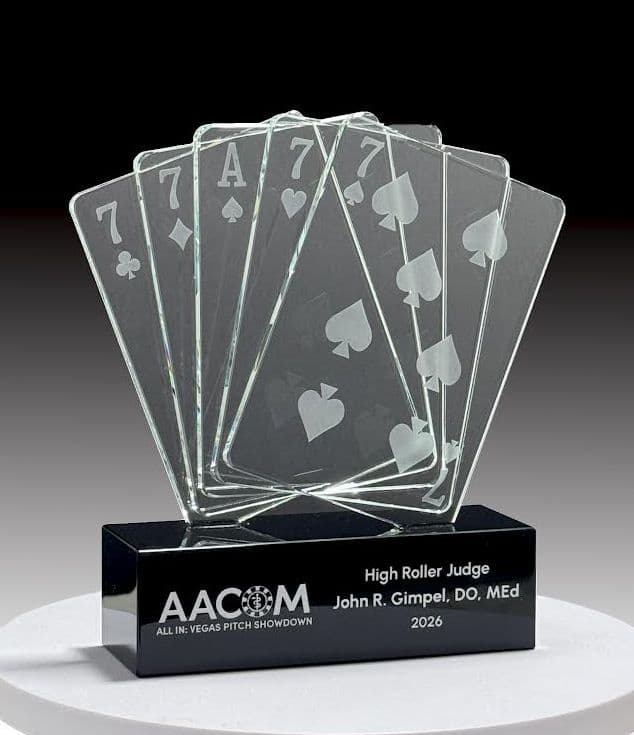 Custom Cut crystal award 12