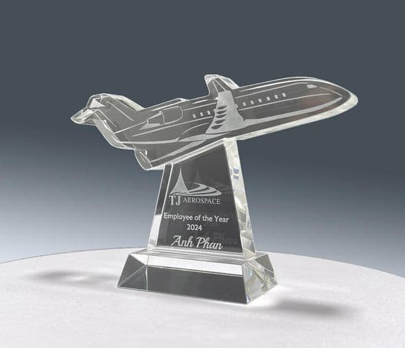Custom Cut crystal award 5
