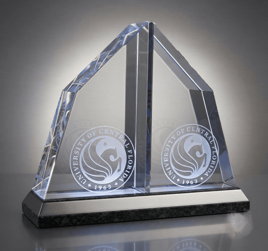 Educational crystal award 5