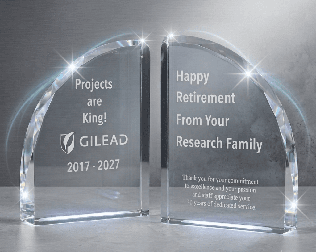 Educational crystal award 11
