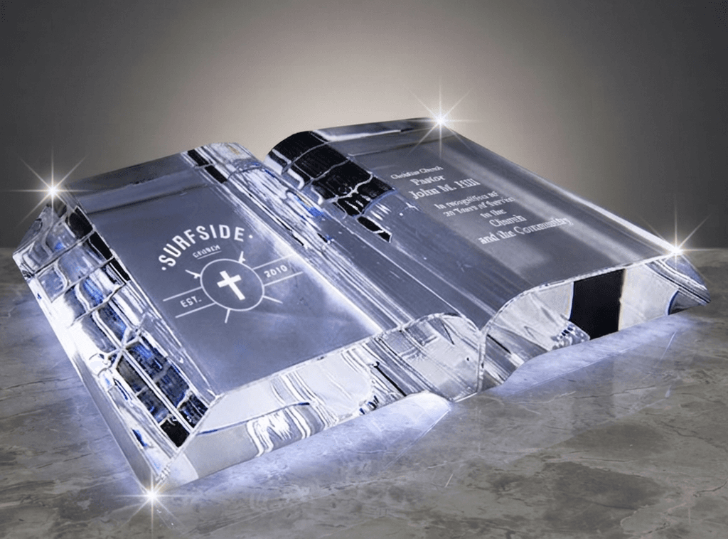 Educational crystal award 12