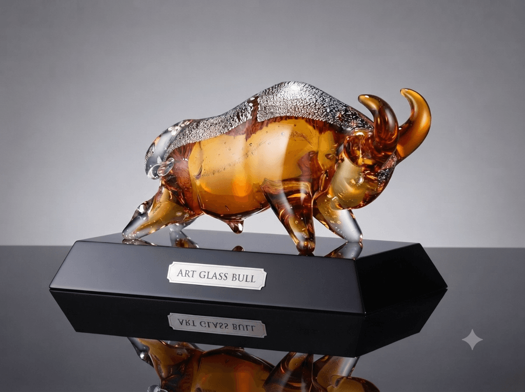 Handblown Art crystal award 2