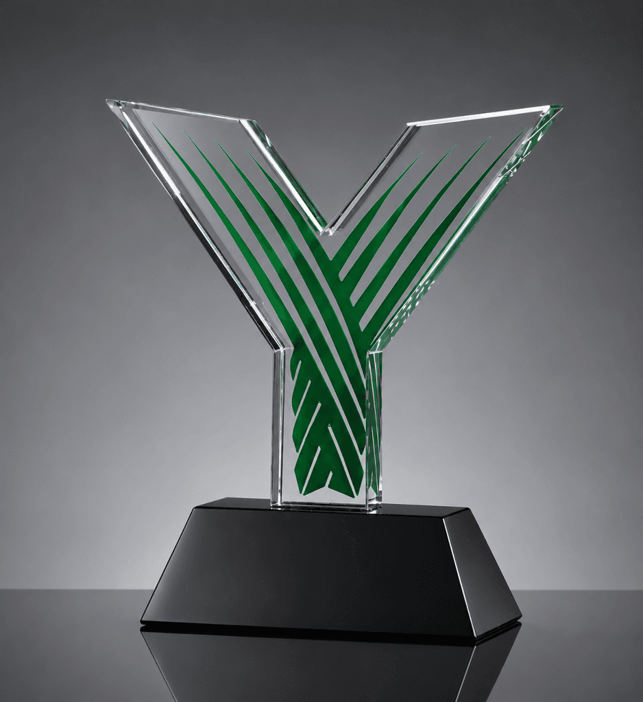 Handblown Art crystal award 11