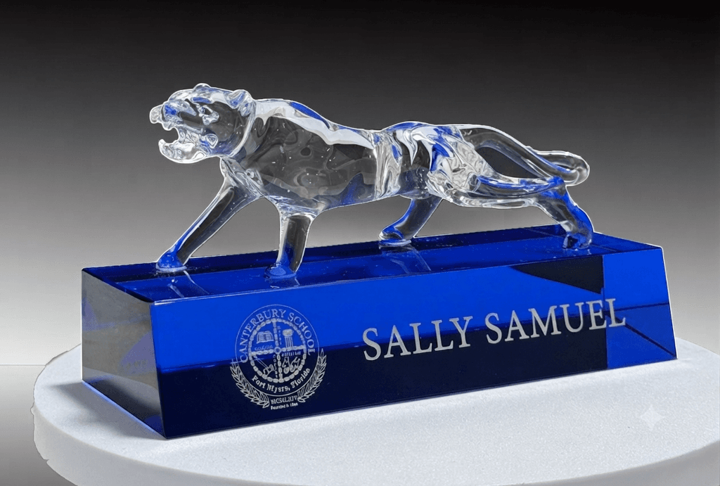 Handblown Art crystal award 5