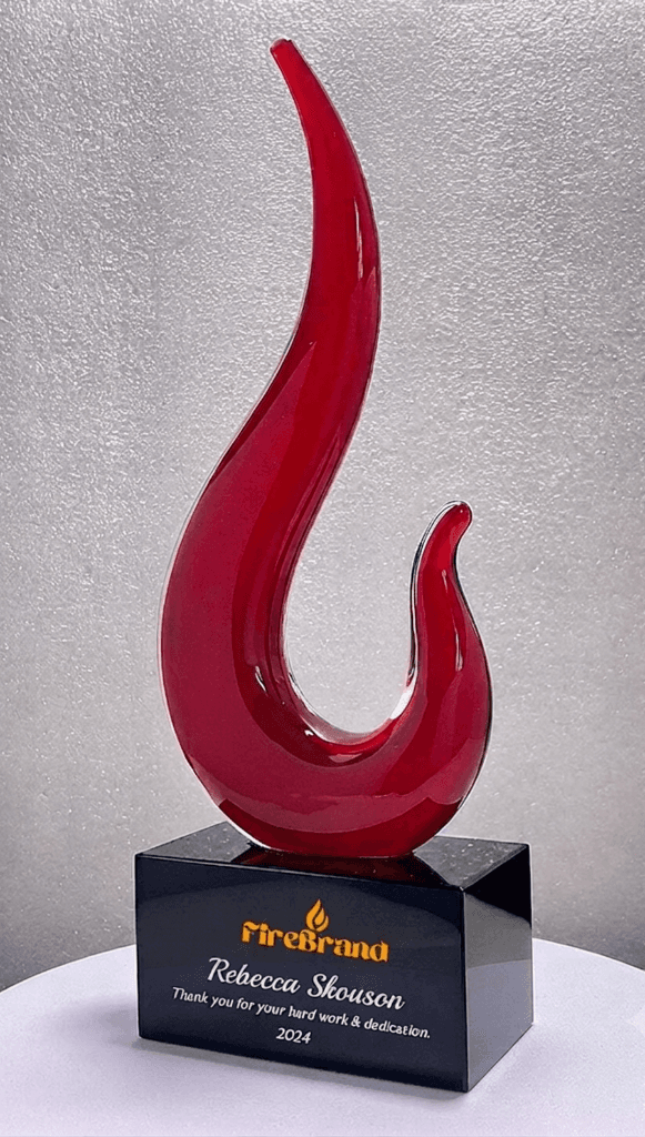Handblown Art crystal award 10