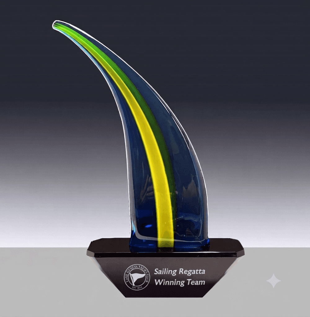 Handblown Art crystal award 13