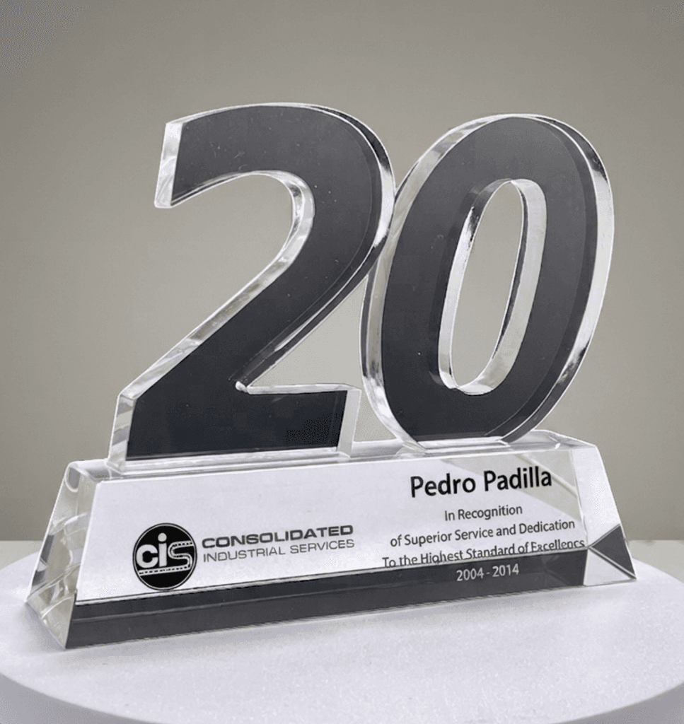 Service Award crystal award 3