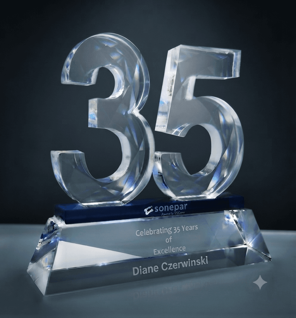 Service Award crystal award 5