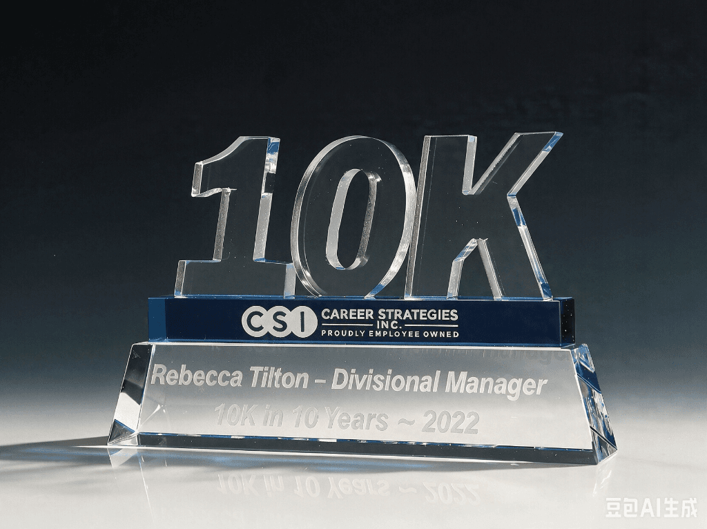 Service Award crystal award 6
