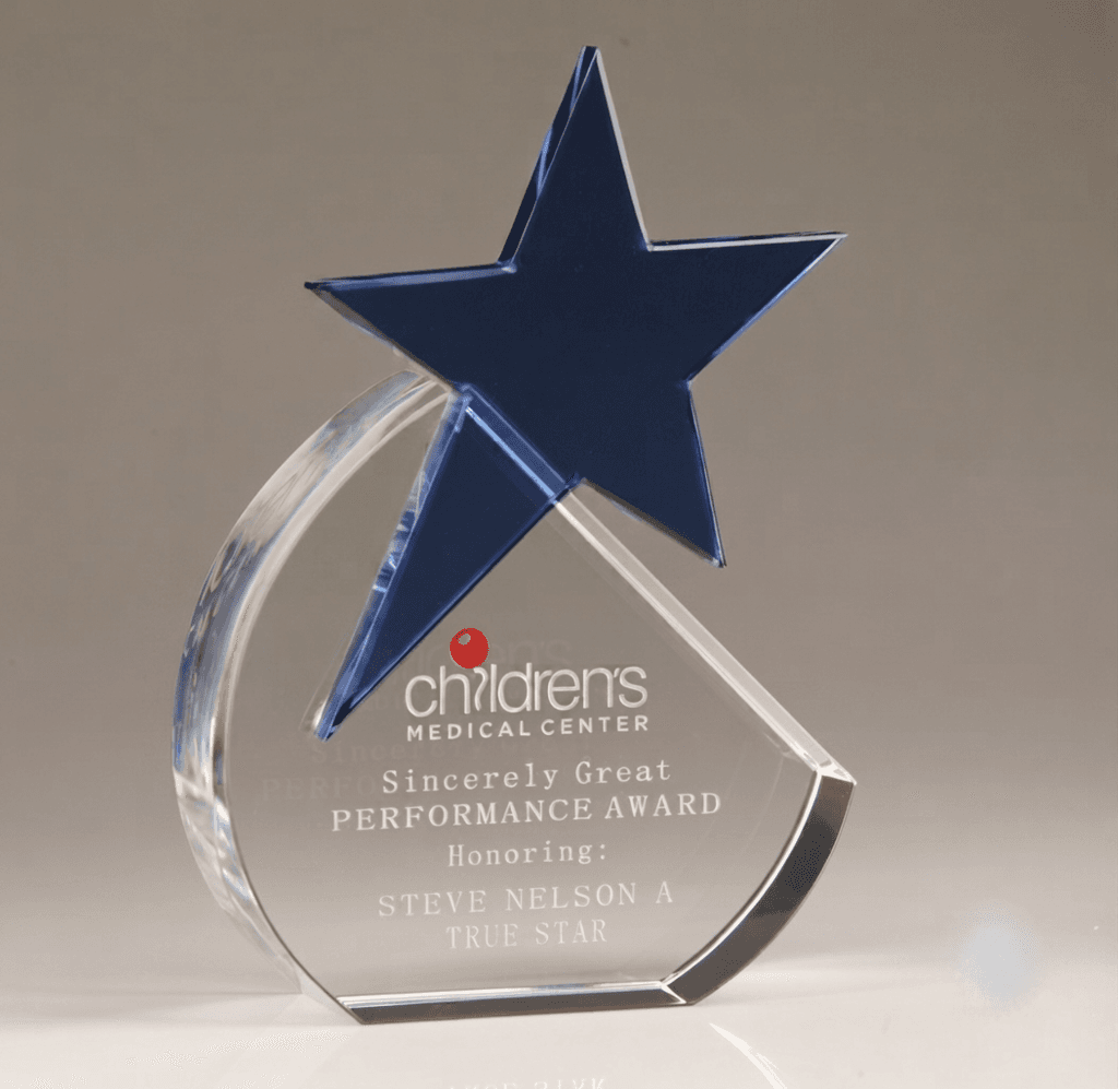Stars · Hearts crystal award 18