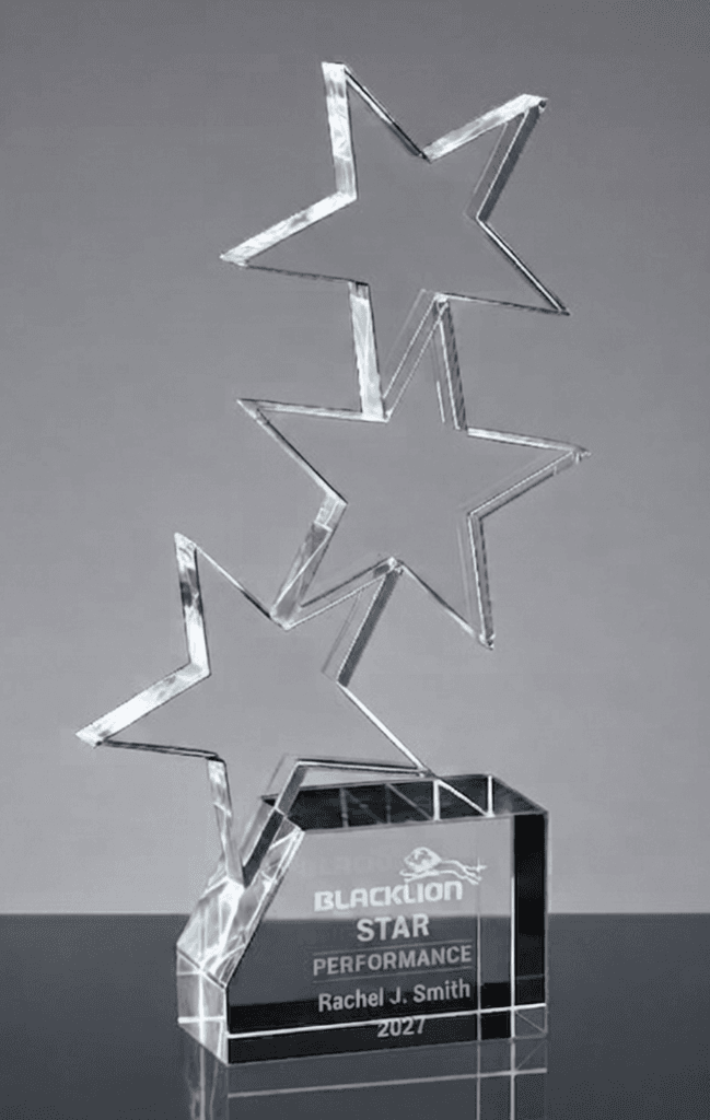Stars · Hearts crystal award 20