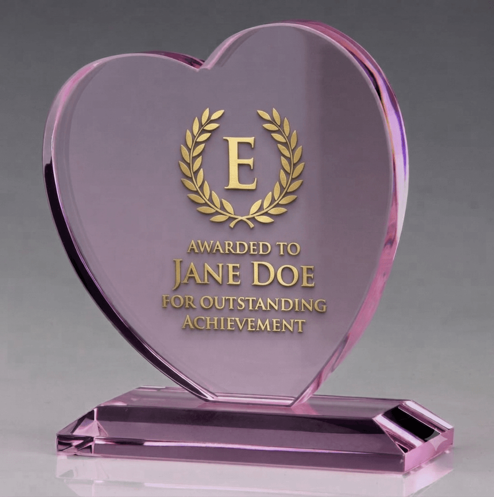 Stars · Hearts crystal award 3