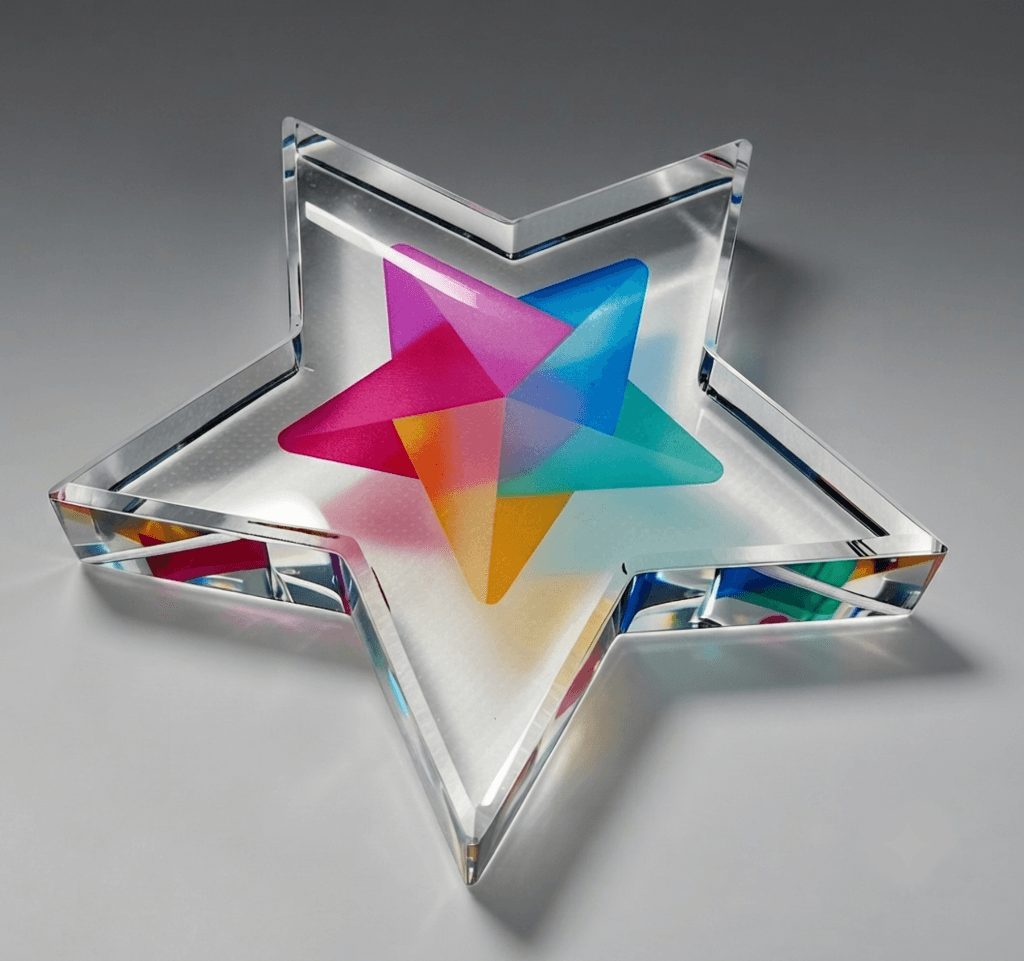 Stars · Hearts crystal award 22