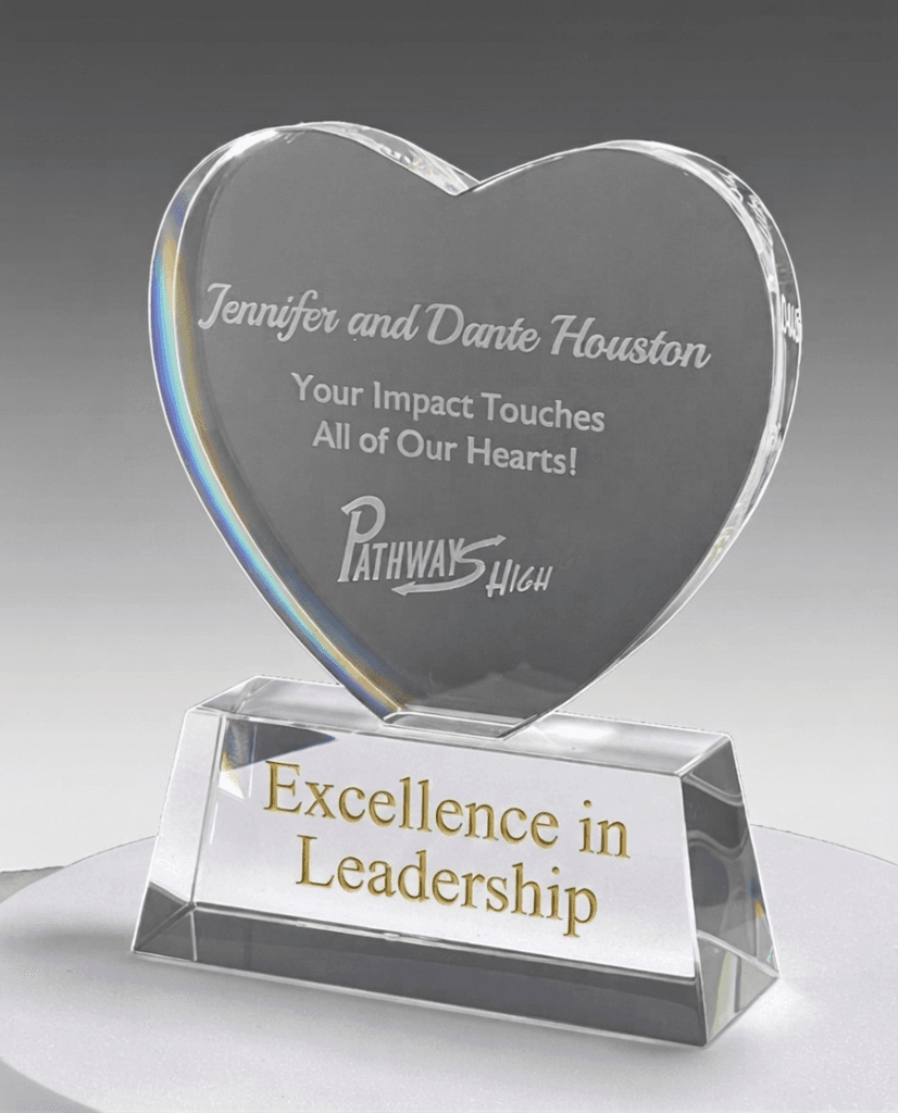 Stars · Hearts crystal award 8