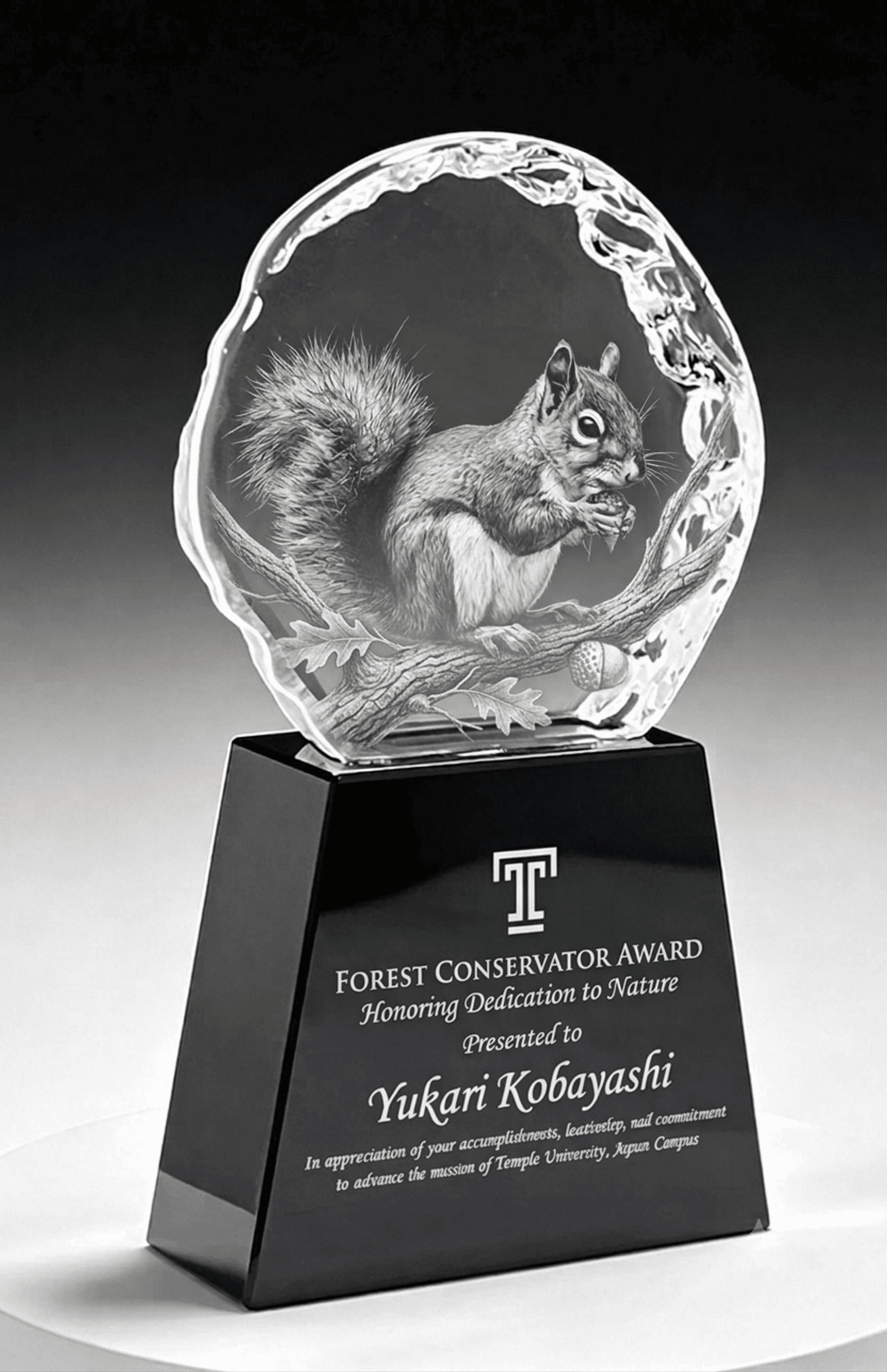Animal crystal award 38