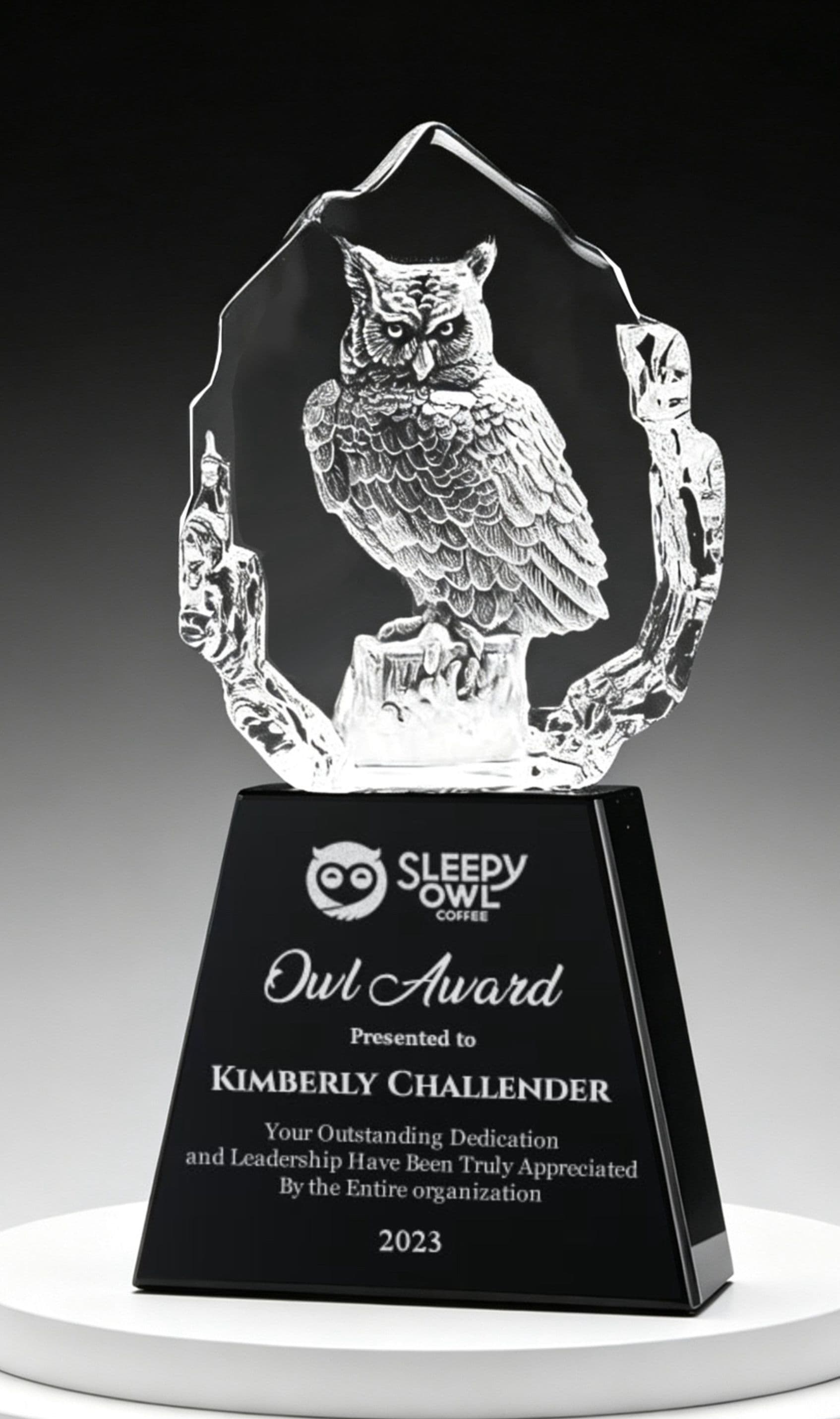 Animal crystal award 4