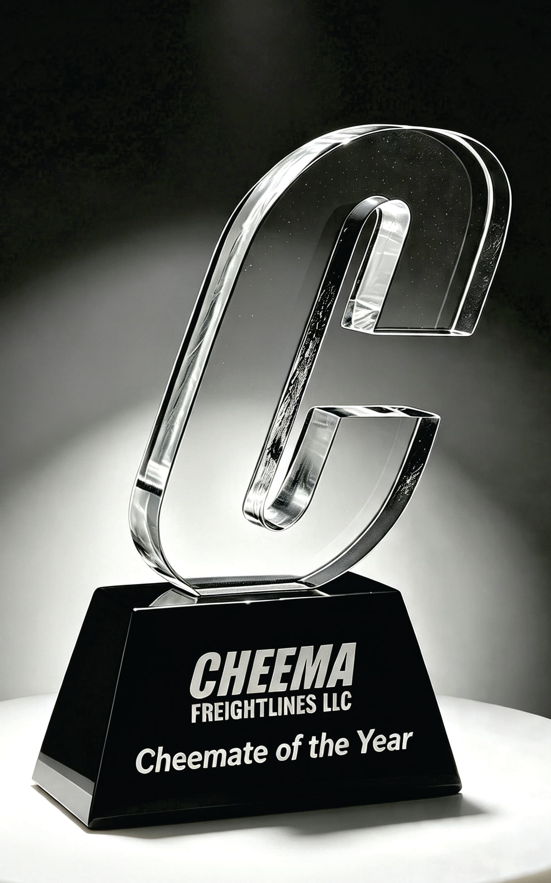 Custom Cut crystal award 7