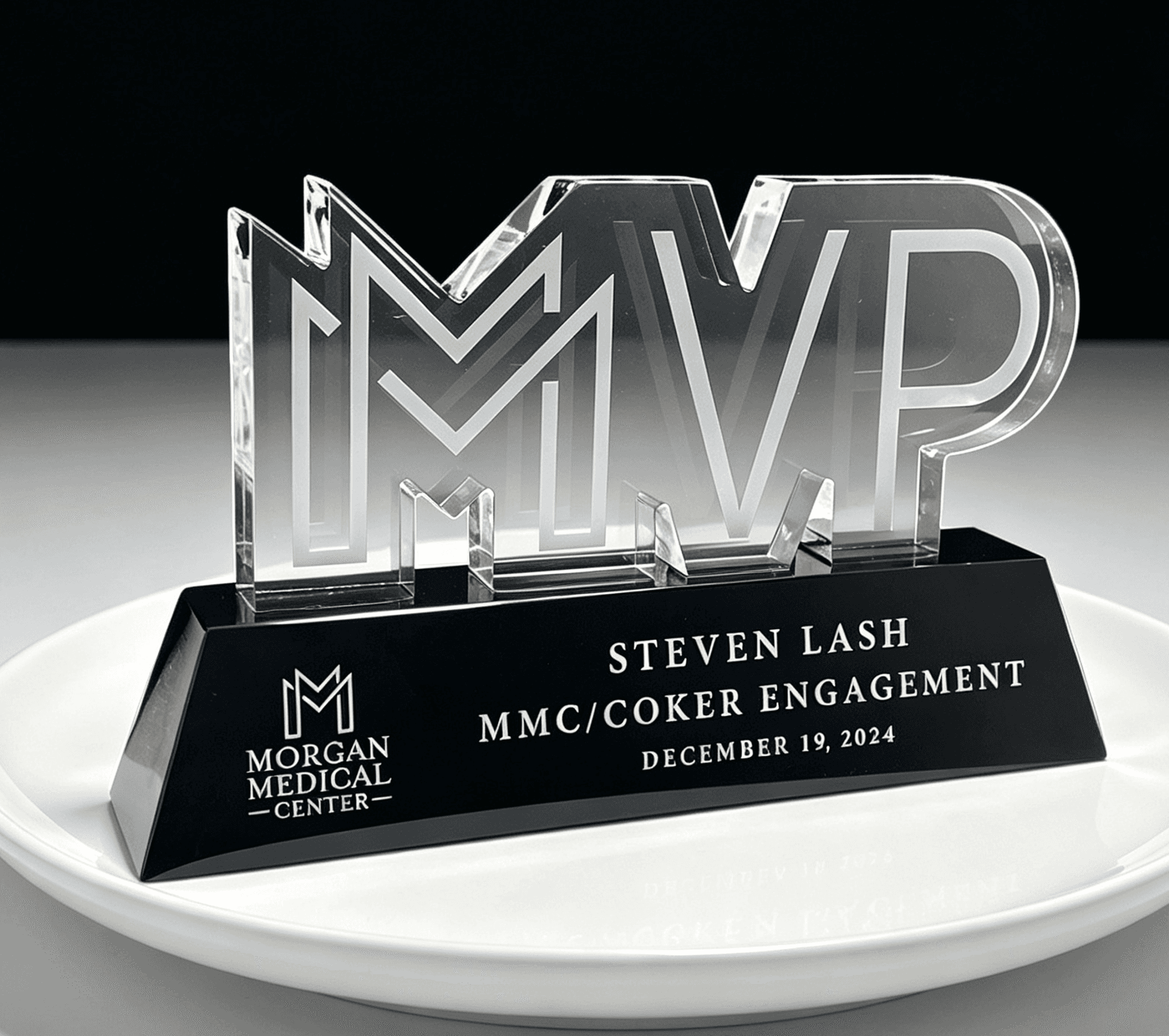 Custom Cut crystal award 27