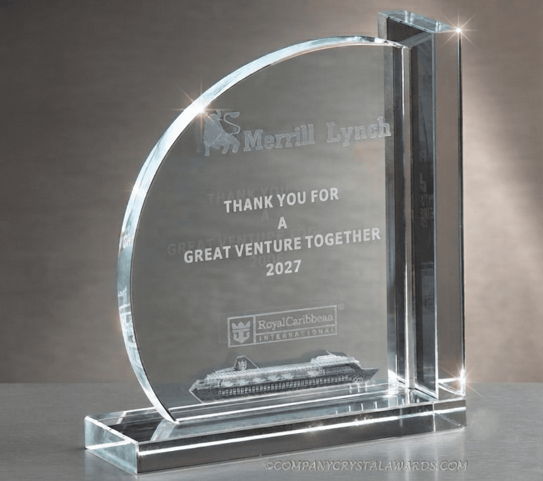 Educational crystal award 12