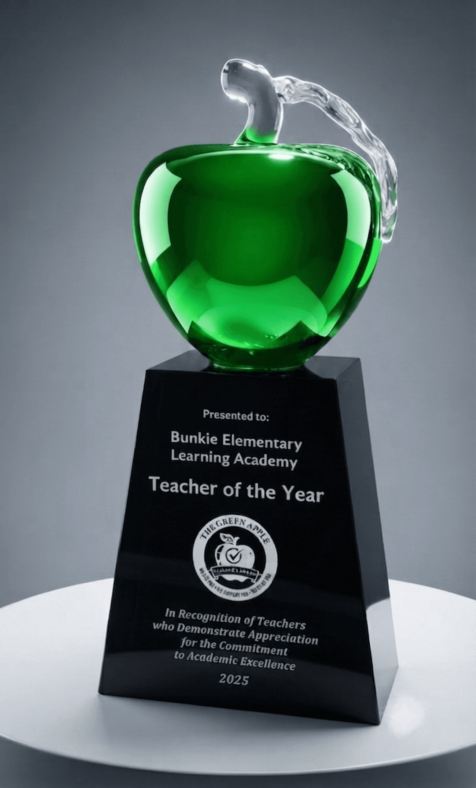Educational crystal award 15