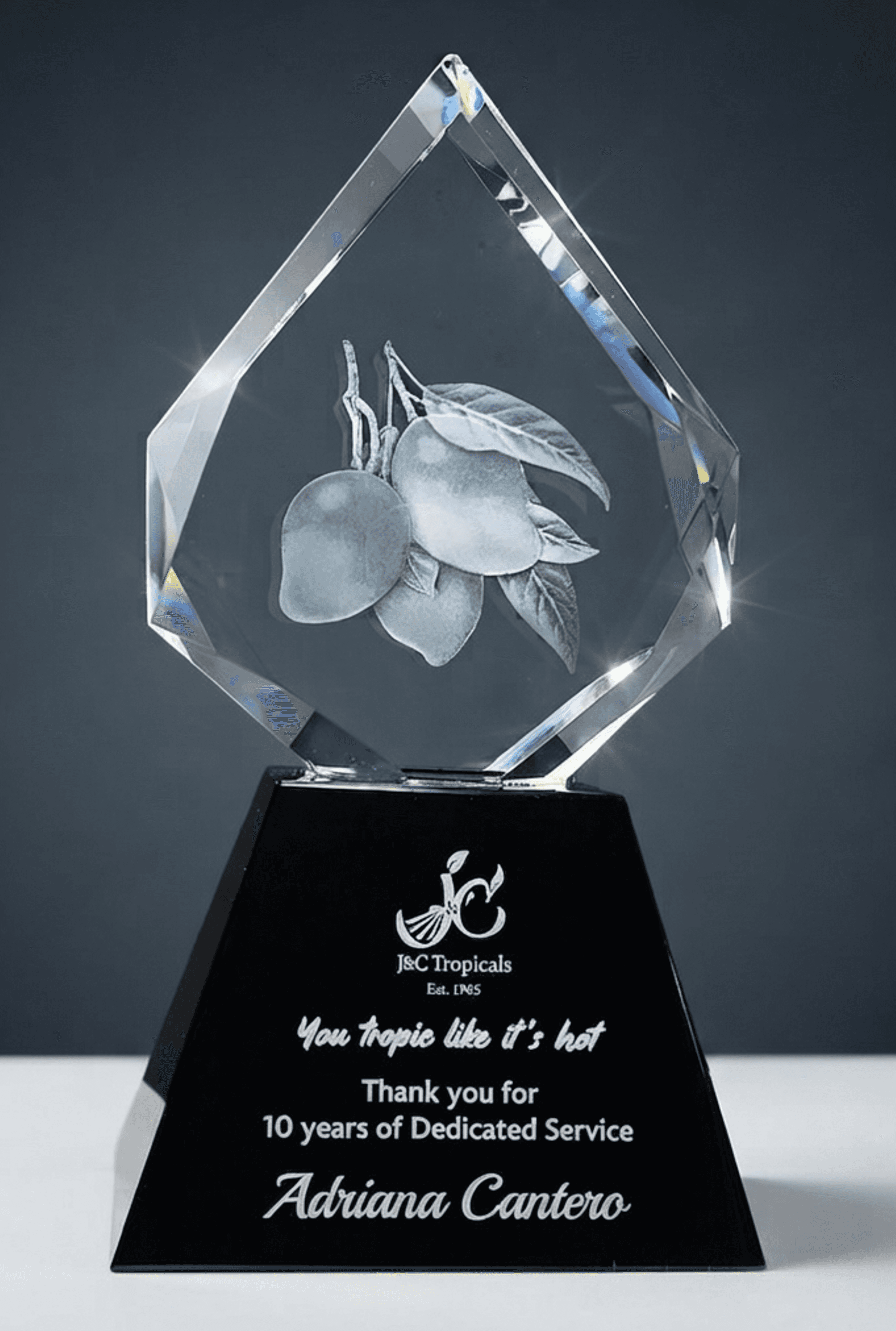 Fruit & Ornament crystal award 5