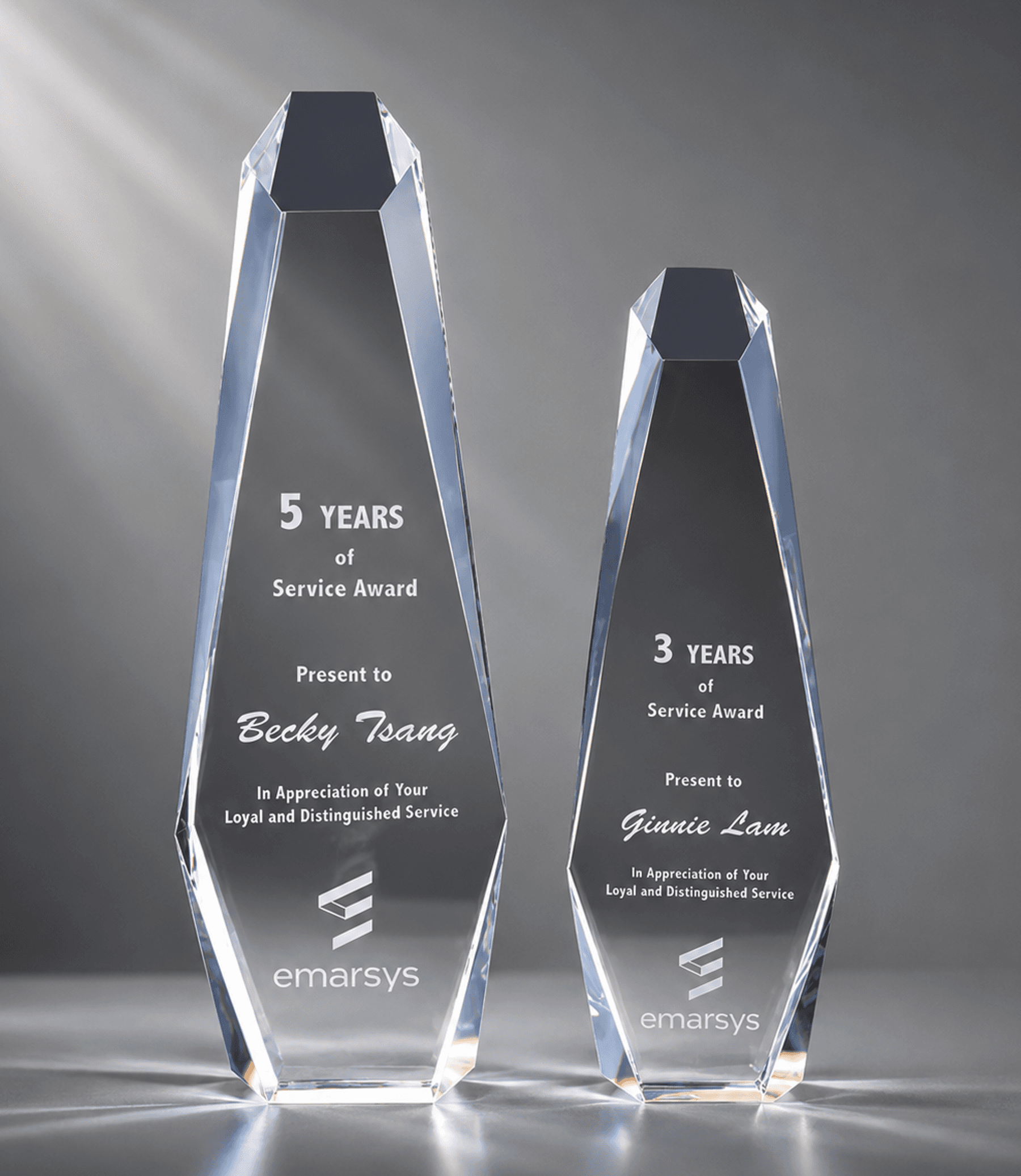 Obelisk & Pyramid crystal award 11