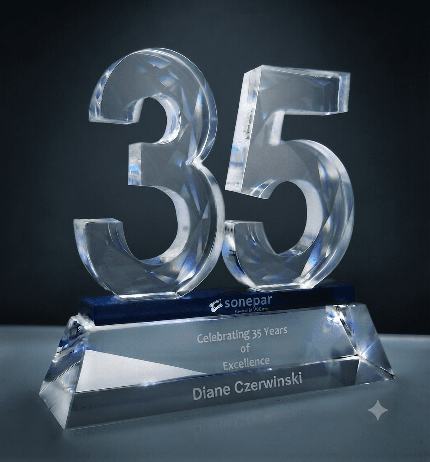 Service Awards crystal award 5